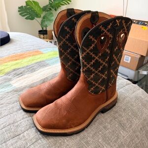 Twisted X Men's Western Boots - Brown and Green 12EE MAKE ANY OFFER!